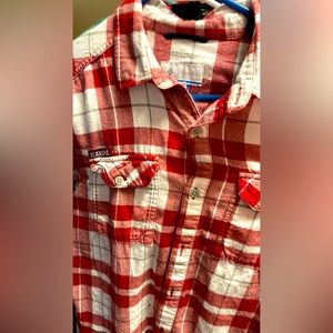 AL Columbia button down flannel shirt- mens